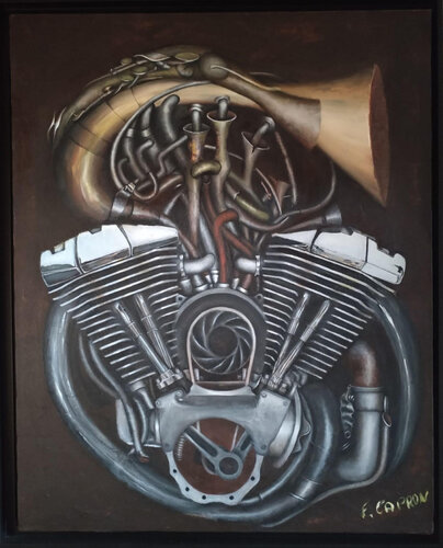 La Harley van Frédéric Capron, Schilderij te koop op Singulart