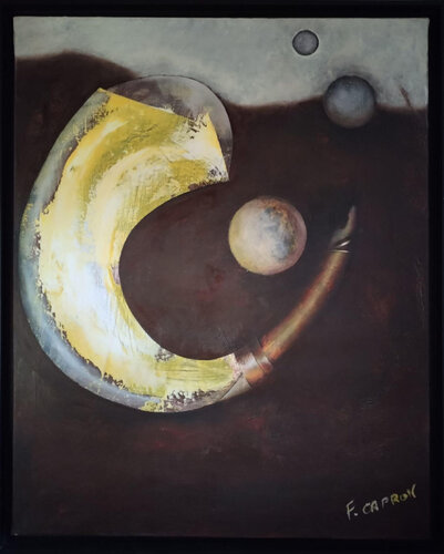 La cornemuse by Frédéric Capron, Painting for Sale on Singulart