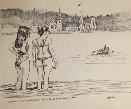 Watching the Rower by Raymond Chow, Work on Paper for Sale on Singulart