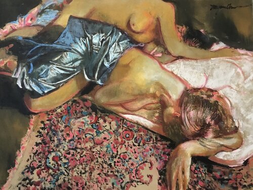 Two Nudes Sleeping by Raymond Chow, Painting for Sale on Singulart