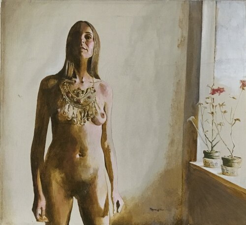 Beautiful Necklace For Nude von Raymond Chow, Malerei kaufen auf Singulart