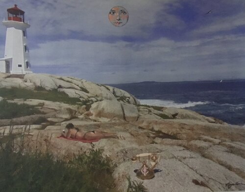 Bikini Woman At Peggy’s Cove von Raymond Chow, Druck kaufen auf Singulart