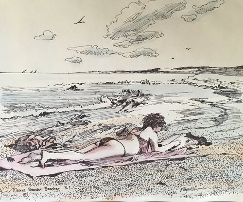 Beacher At Risser’s Beach von Raymond Chow, Zeichnungen kaufen auf Singulart