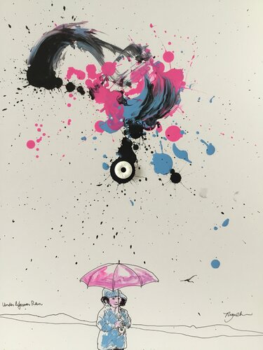 Under Lifesaver Rain by Raymond Chow, Painting for Sale on Singulart