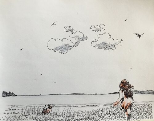 I’m Over Here van Raymond Chow, Tekening te koop op Singulart