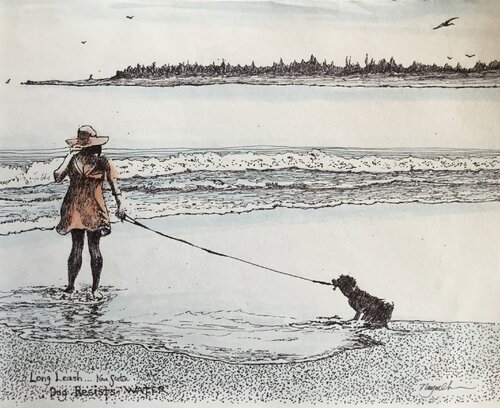 Long Leash van Raymond Chow, Tekening te koop op Singulart