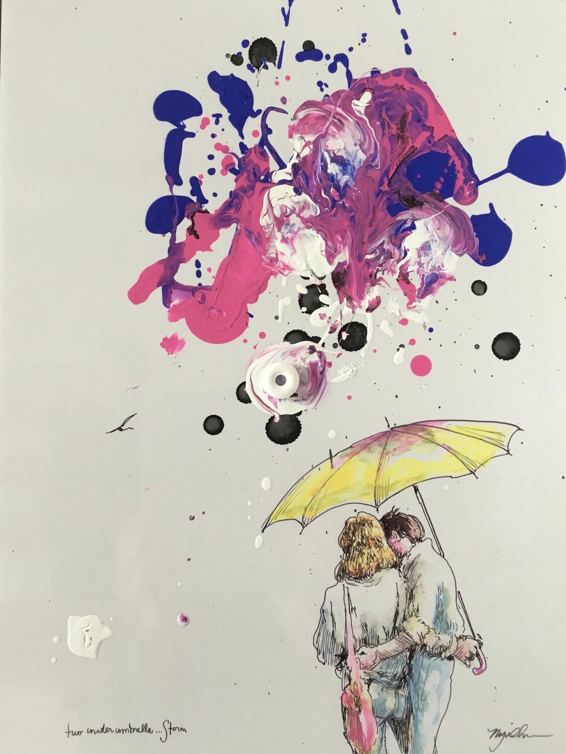 Two Under Umbrella Raymond Chow
