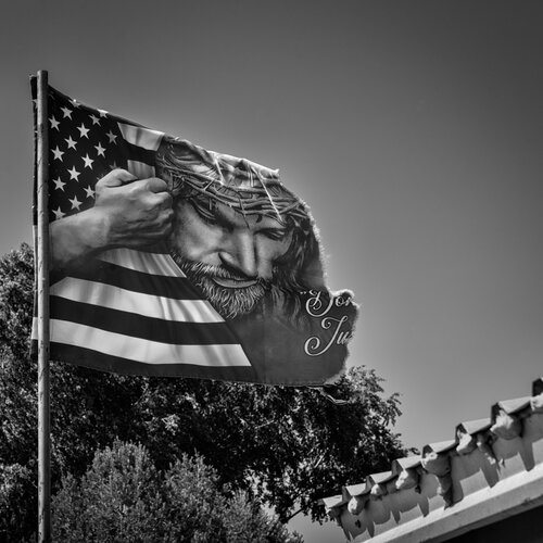 The New Flag of American Theocracy van Joel Dyer, Fotografie te koop op Singulart