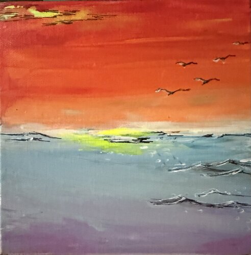 Sunset 1 by Vivian Divine, 油畫 for Sale on Singulart