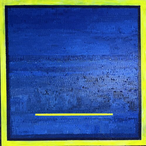 Blue and Yellow di Vivian Divine, Pittura in vendita su Singulart