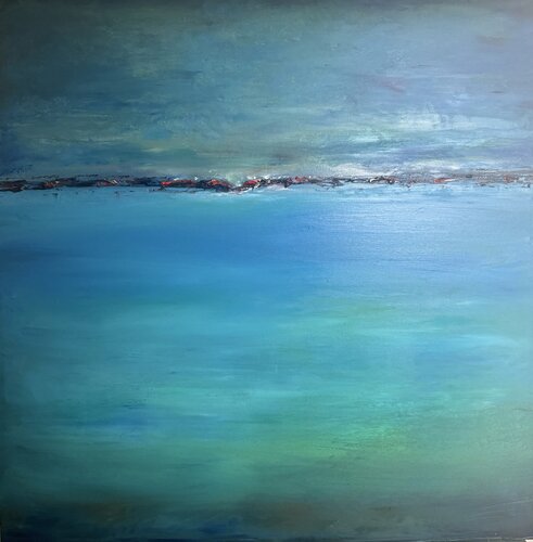 Blue and Yellow di Vivian Divine, Pittura in vendita su Singulart