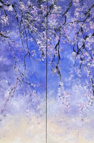 Blossom 101 / Diptych de Vivian Divine, Pintura a la venta en Singulart