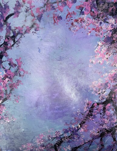 Blossom #55-5/Triptych/W/H/COA de Vivian Divine, Pintura a la venta en Singulart