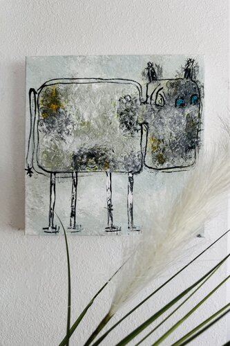Funny Cow de Vivian Divine, Pintura a la venta en Singulart