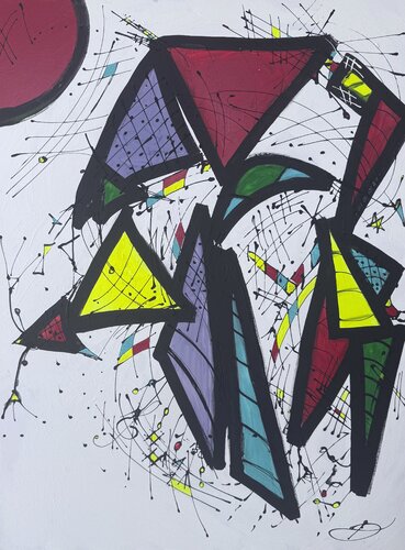 Blue and Yellow by Vivian Divine, 油畫 for Sale on Singulart