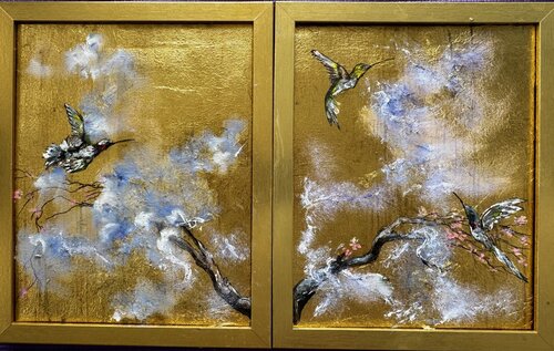 Hummingbirds van Vivian Divine, Schilderij te koop op Singulart