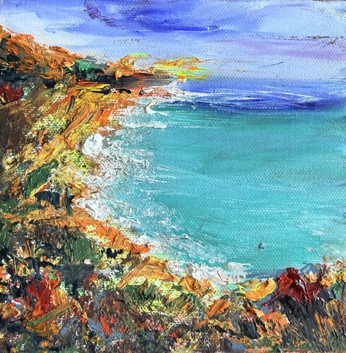 Big Beach. Maui by Vivian Divine, 油畫 for Sale on Singulart