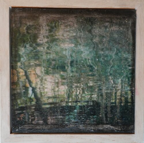Wasserspiegelungen ( Sehnsucht nach Monet ) van Veronika Staat - Bachmann, Schilderij te koop op Singulart
