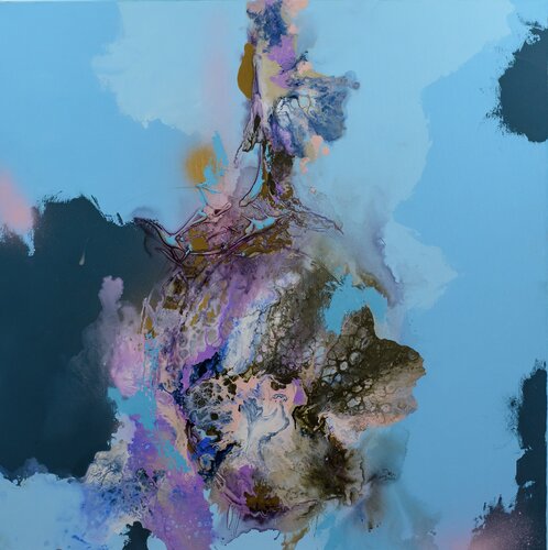 Blue in section/ Mood 2022 van Ina Pricop Arad, Schilderij te koop op Singulart