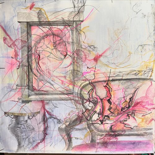 Peace in my room by Ina Pricop Arad, Drawing for Sale on Singulart