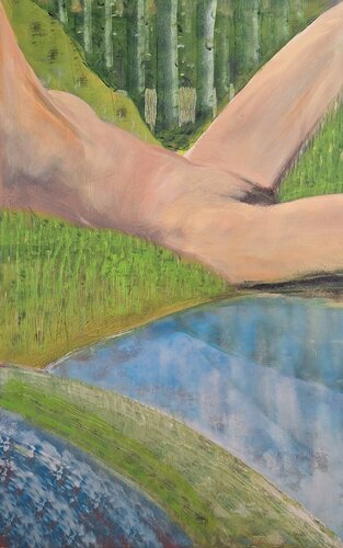 Waldbaden van Fritz Vogel, Schilderij te koop op Singulart