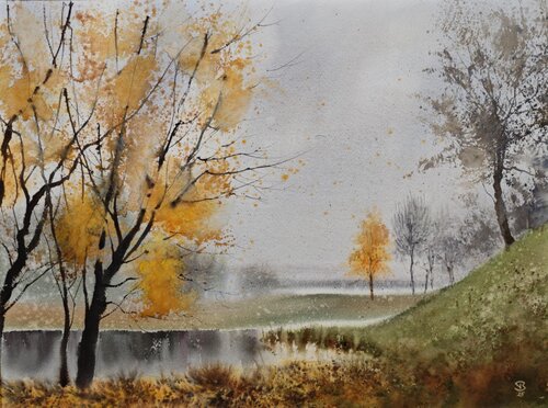 Autumn Reflections van Tomas Bajorunas, Schilderij te koop op Singulart