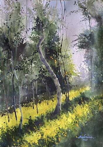 Sun games by Tomas Bajorunas, Painting for Sale on Singulart