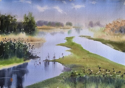 Summer cleariness by Tomas Bajorunas, Painting for Sale on Singulart