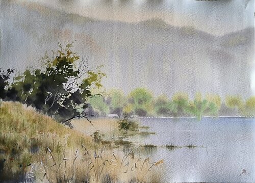 Summer of quiet di Tomas Bajorunas, Pittura in vendita su Singulart