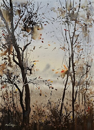 Serene autumn story van Tomas Bajorunas, Schilderij te koop op Singulart