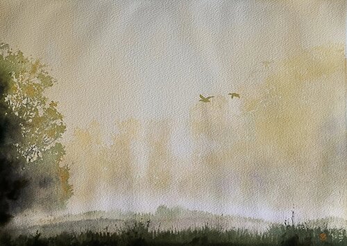 Morning flight van Tomas Bajorunas, Schilderij te koop op Singulart