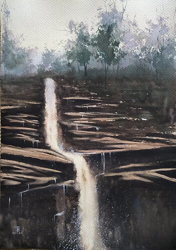 Through the stones di Tomas Bajorunas, Pittura in vendita su Singulart