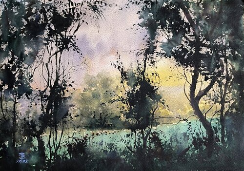 Whispering leaves van Tomas Bajorunas, Schilderij te koop op Singulart