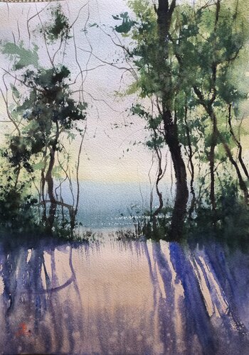 Near the sea van Tomas Bajorunas, Schilderij te koop op Singulart