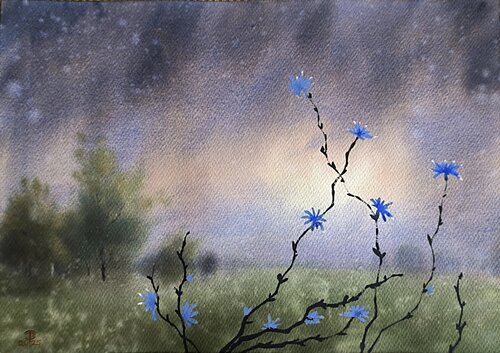 Foggy suns smile von Tomas Bajorunas, Malerei kaufen auf Singulart