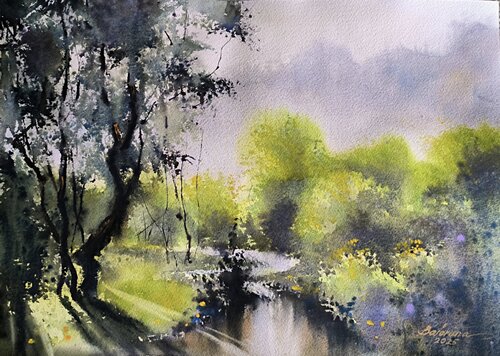 Little rivers play van Tomas Bajorunas, Schilderij te koop op Singulart