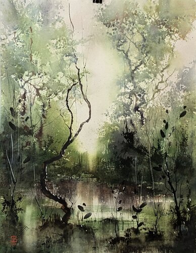 Misty groove de Tomas Bajorunas, Pintura a la venta en Singulart