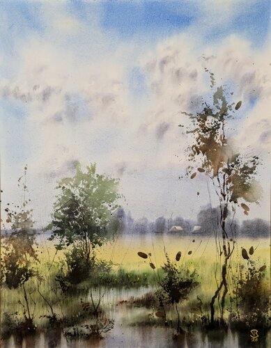 Country summers vibe de Tomas Bajorunas, Pintura a la venta en Singulart