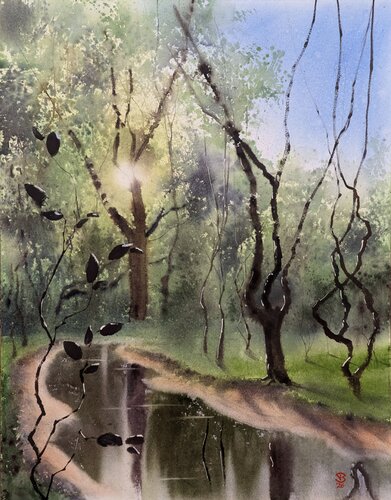 Water road von Tomas Bajorunas, Malerei kaufen auf Singulart