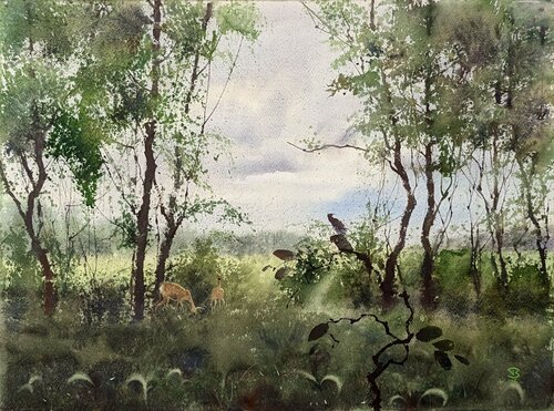 In the quiet by Tomas Bajorunas, Painting for Sale on Singulart