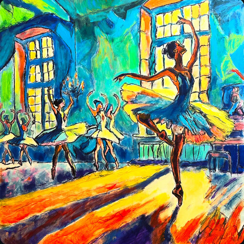 ballectic symphony van Frankie Duru, Schilderij te koop op Singulart
