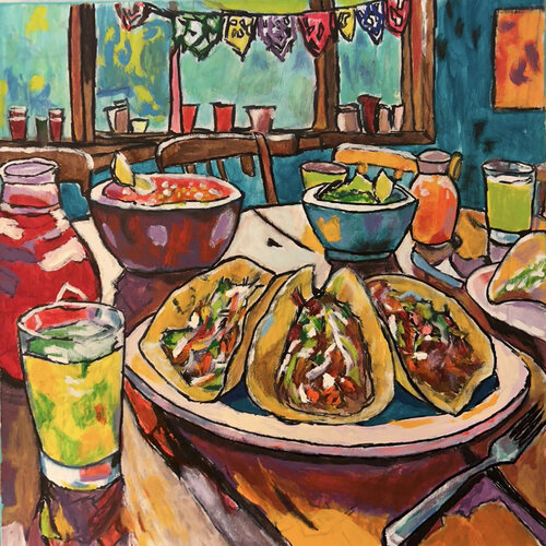 Taco Trio van Frankie Duru, Schilderij te koop op Singulart