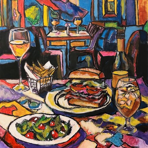 Feast of color van Frankie Duru, Schilderij te koop op Singulart
