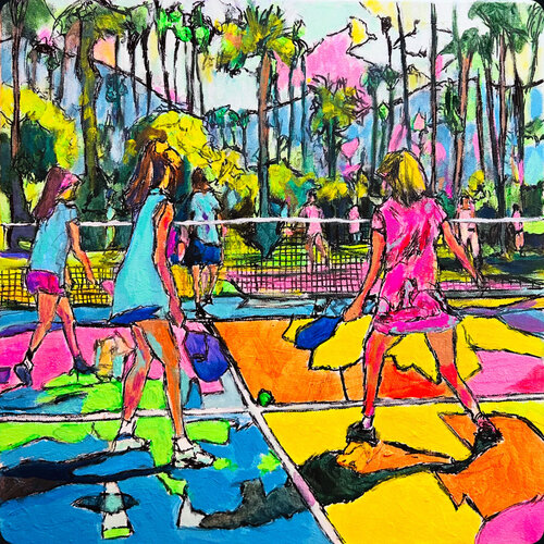 Sun-kissed pickleball von Frankie Duru, Malerei kaufen auf Singulart