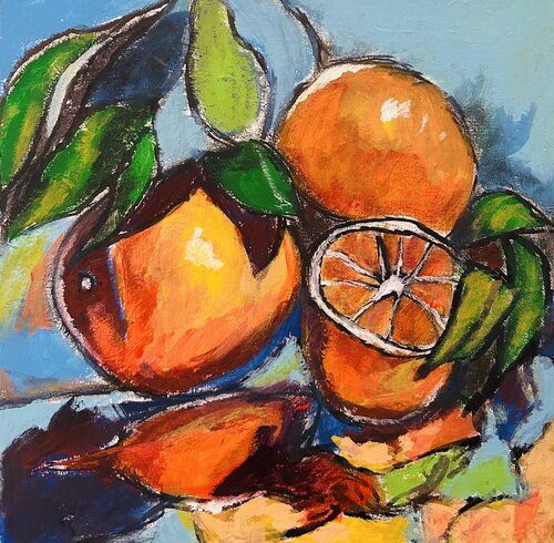 California Citrus par Frankie Duru, Peinture en vente sur Singulart