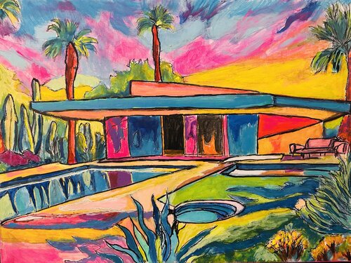 Palm Springs dream von Frankie Duru, Malerei kaufen auf Singulart