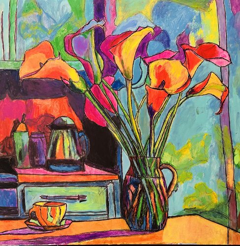 Lily party von Frankie Duru, Malerei kaufen auf Singulart