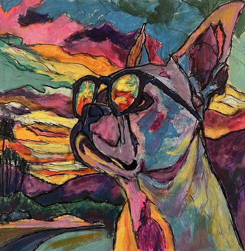 Bulldog reflections by Frankie Duru, Painting for Sale on Singulart