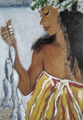 Pescar es necesario par Beto Urruty, Peinture en vente sur Singulart