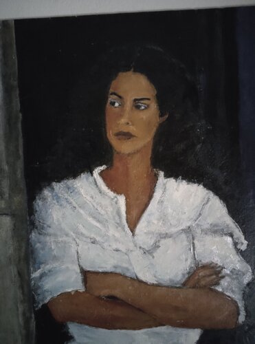 A las 8, esperando al marido von Beto Urruty, Malerei kaufen auf Singulart